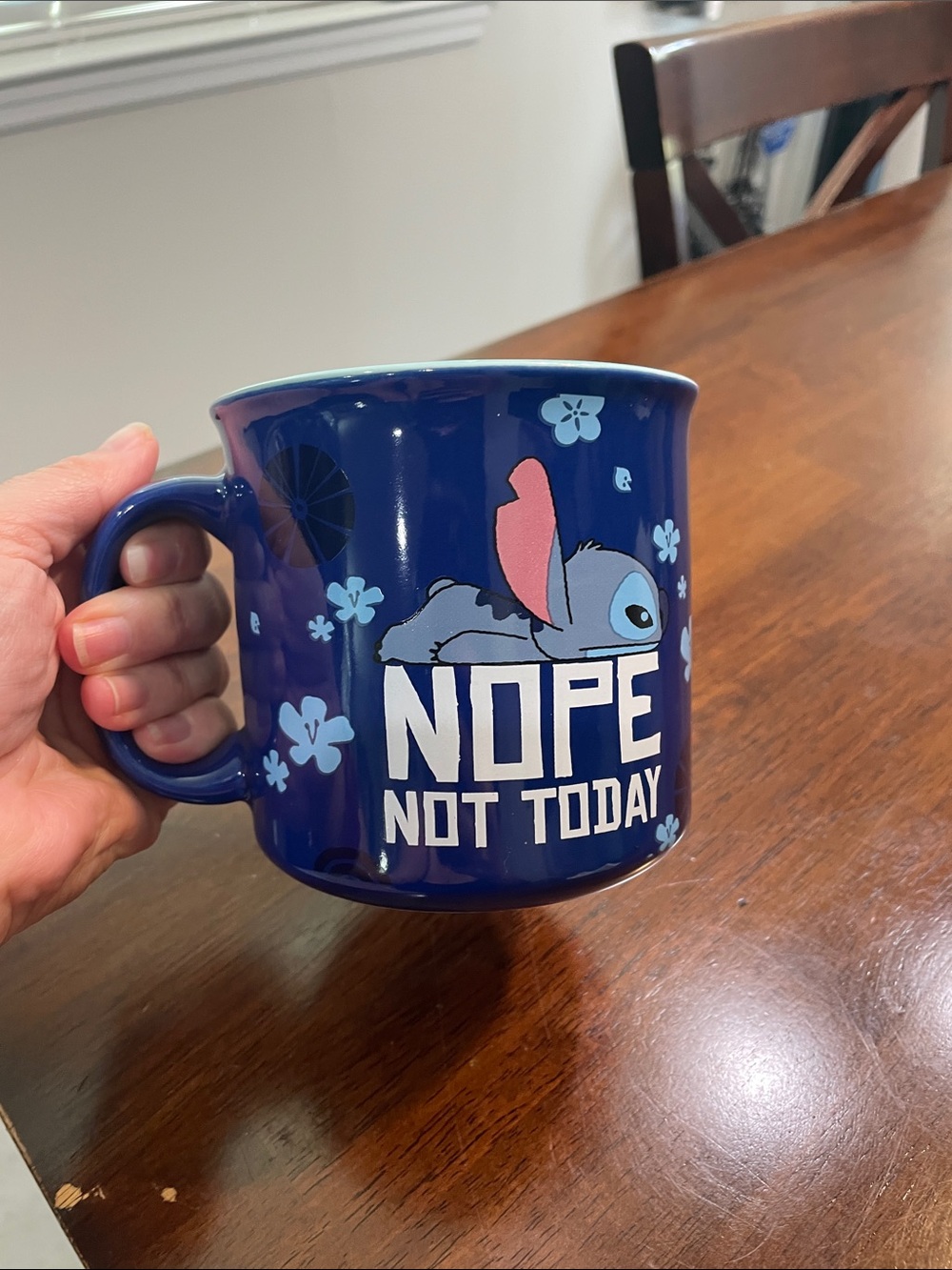 Disney Blue Ceramic "Nope Not Today" Stitch Coffee Mug - Picture 6 of 7